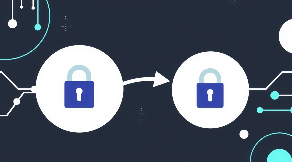 Illustration einer sicheren Datenübertragung und Privatsphäre